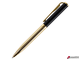 Ручка подарочная шариковая GALANT «Black Melbourne», корпус золотистый с черным, золотистые детали, пишущий узел 0,7 мм, синяя. 141356