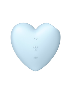 Голубой вибромассажер Cutie Heart с вакуум-волновой стимуляцией Производитель: Satisfyer, Германия