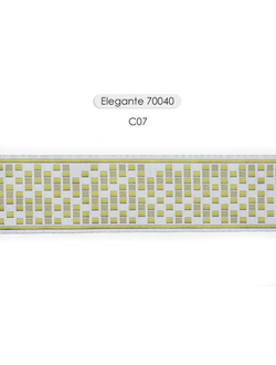 Арт. 70040, серия Elegante. Бордюр для штор с "шашечками"