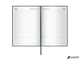 Ежедневник недатированный А5 (138×213 мм) BRAUBERG «Select», балакрон, 160 л., зеленый. 123431