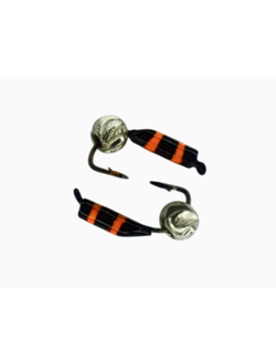 Мормышка вольфр. МАСТИВ 2 пчёлка оранжевый, латунь зефирка, 0,4гр. (серебро) арт.589