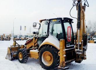 Стекло заднее цельное (закаленное) для экскаватора-погрузчика Caterpillar 428 e/432e/ 434e/444e  2006 (арт.015)