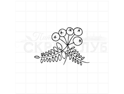 Штамп для скрапбукинга ветка рябины