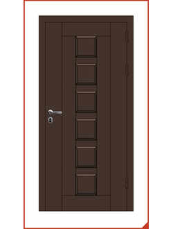 входная дверь. металлическая профильная конструкция (002)