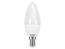 Лампа светодиодная General свеча E27 7W 4500K 4K 38x108 пластик/алюмин. 650100