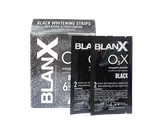 Отбеливающие полоски O?X Black, отбеливание+активное действие против пятен, BLANX