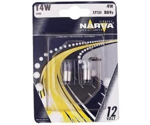 Лампа NARVA T4W 12V BA9s к-кт 2 шт в блистере