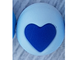 Шар с сердцем 15мм - св.голубой и синий