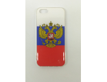 Защитная крышка силиконовая iPhone 5/5S, с гербом и флагом РФ