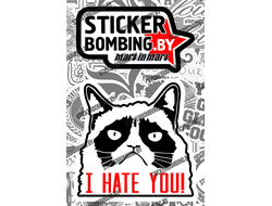 стикер - Hate cat