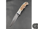 Складной нож Hen&amp;Rooster Дамаск+рог
