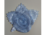 Роза средняя голубой металлик, 7,5*9 см.