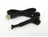 Кабель USB Type-C (USB A штекер - Type-C штекер) 1м, с креплением на двойной присоске, черный