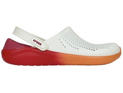 CROCS LITERIDE CLOG BARELY ORANGE WHITE