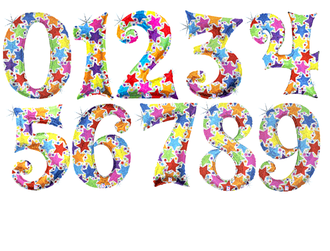 Композиция 25 шаров ассорти и фольгированная цифра