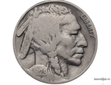 США 5 центов 1929 год - Buffalo Nickel (Без отметки монетного двора)