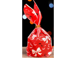 Мешок подарочный с ушками «Бантики», 13 * 23 см,  5 штук