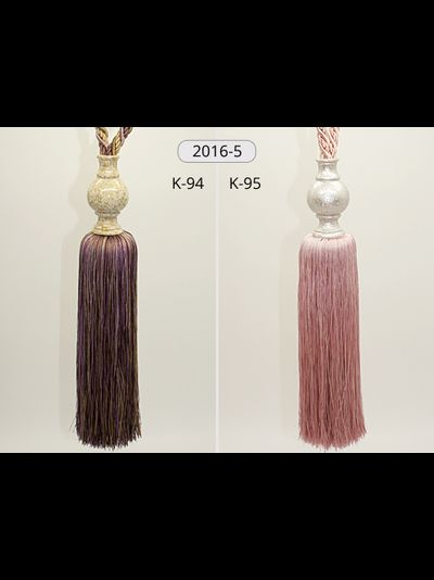 Арт. 2016-5. Большие кисти с керамическим декором для гардин