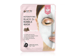 Маска тканевая кислородная DETOXIFYING BLACK O2 BUBBLE MASK VOLCANO 20гр