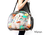 Ibbiyaya складная сумка-переноска для собак и кошек до 6 кг прозрачная дизайн Cats&amp;Dogs