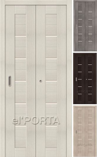 Складная дверь  Порта-22 ЭКО шпон (400мм*2 / 350мм*2)