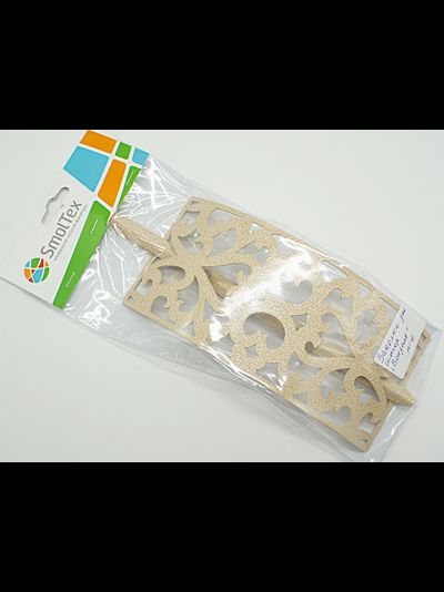 Арт. "Вензеля". Металлическая пряжка-подхват для портьер