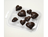 Форма пластиковая "Шоко-сердечки"
