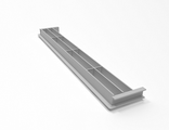 Решетка вентиляционная пластиковая для установки в кухонный цоколь 385*65 мм, светло-серый №13