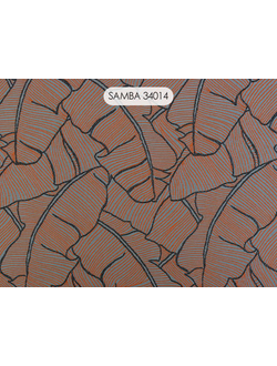 Samba, вискозная портьера с тропической темой узора