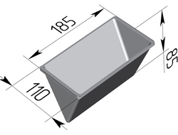 Хлебная форма Тостерная треугольная 185 х 110 х 85 мм
