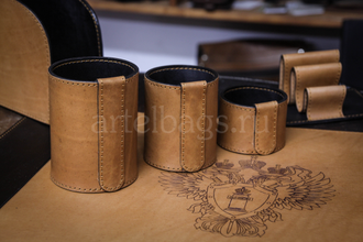 Настольный бювар кожаный