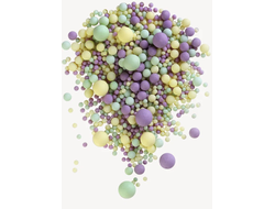 ДРАЖЕ ЗЕРНОВОЕ 40 г, Изумруд, Желтое, Сиреневое (МАТОВОЕ) # 92 М