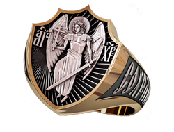 Перстень мужской с изображением Ангела Хранителя (ППР02)