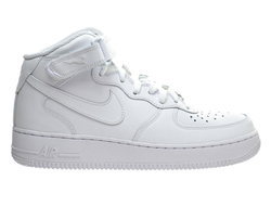 Nike Air Force 1 Белые полностью, кожа мех (36-41) Арт: 009М