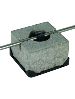 253015 Держатель проводника на кровле тип FB с бетонным утяжелителем Rd=8мм пластик/бетон