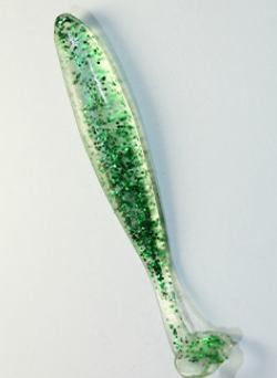 Виброхвосты Viking Малек 75мм, уп-ка 8 шт, цвет зеленое стекло