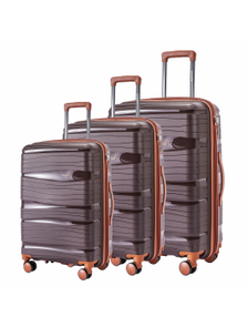 Комплект из 3х чемоданов Somsonya London Полипропилен + S,M,L темно-коричневый