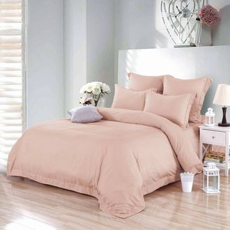 постельное белье однотонное розовое