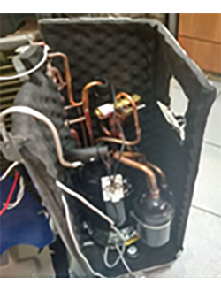Дополнительная вибро-шумоизоляция наружного блока холодильной системы Belluna