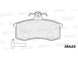 Колодки передние Miles LADA SAMARA, KALINA, GRANTA, 2110-2112 (без датчика)