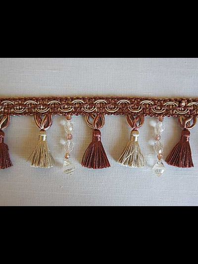 Арт. 535551. Бахрома отделочная с кистями и стеклярусом