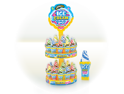 Леденец Dip n Lick Мороженое с драже Стенд Johny Bee 27 гр (34)*4