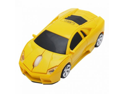 Мышь машинка «Lamborghini» беспроводная сувенирная желтая