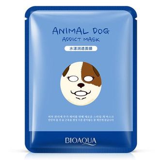 BIOAQUA Увлажняющая эластичная маска-муляж для лица Собачка ANIMAL DOG, 30 гр. 783055