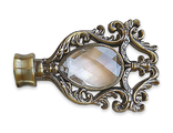 Флерон для металлических карнизов с кристаллом и вензелями в барочном стиле