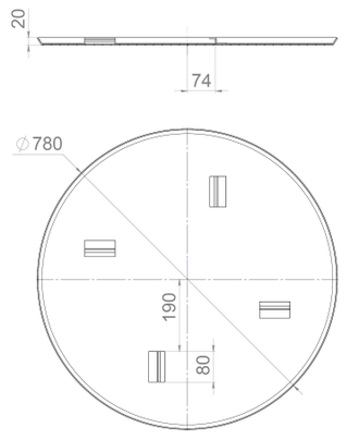 Затирочный диск GROST d-780 мм, для ZMU под диаметр 800 мм