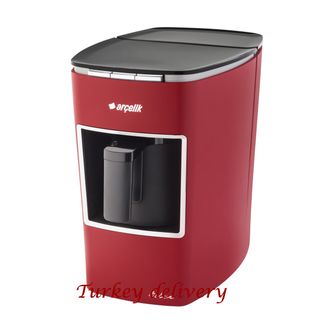 Arcelik K-3400 W. Красная кофеварка с контейнером для воды.