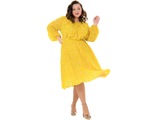Романтичное нарядное платье из шифона &quot;АВГУСТА&quot; Арт. 2724512 (Цвет желтый) Размеры 50-76
