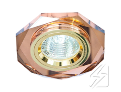 Светильник JCDR G5.3 стекло 8020 многогранник коричневый