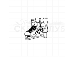 Штамп для скрапбукинга хоккейные коньки